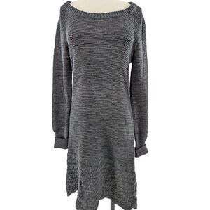 Prana Womens Sweater Dress Midi Organic Cotton Dark Gray Small